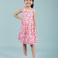 Hand Block Floral Printed Frock for Girls Kids (Red) - Tweeny Mini