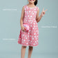 Hand Block Floral Printed Frock for Girls Kids (Red) - Tweeny Mini