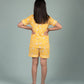 Floral Night Dress for Girls Kids with Shorts Set (Yellow) - Tweeny Mini