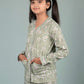 Pure Rayon Floral Nightsuit for Girls Kids (Full Sleeves, Green) - Tweeny Mini