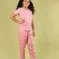 Summer Floral Girls Night Suit for Kids (Peach) - Tweeny Mini