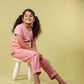 Summer Floral Girls Night Suit for Kids (Peach) - Tweeny Mini