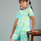 Super Soft Tie-Dye Girls Co-ord set (Lemon Green) - Tweeny Mini