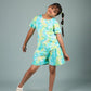 Super Soft Tie-Dye Girls Co-ord set (Lemon Green) - Tweeny Mini
