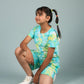Super Soft Tie-Dye Girls Co-ord set (Lemon Green) - Tweeny Mini