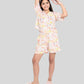 Relaxed Fit Floral Kids Girls Night Dress Shorts with Shirt (Multi-Color) - Tweeny Mini