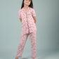 Pure Rayon Zebra Printed Kids Girls Nightwear Pajama Set (Half Sleeves, Pink) - Tweeny Mini