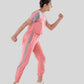 Colour Block Kids Girls Summer Joggers Set (Fusion Coral) - Tweeny Mini