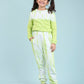 Premium Terry Cotton Tie Dye Girls Kids Winter Joggers Set (Citrus Green) - Tweeny Mini