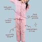 Pure Cotton Handblock Print Night Suit For Kids Girls (Rose Red) - Tweeny Mini