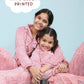 Pure Cotton Handblock Print Night Suit For Kids Girls (Rose Red) - Tweeny Mini