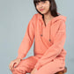Premium Winter Fleece Hoodie for Kids Girls with Jogger Set (Coral Peach) - Tweeny Mini