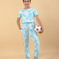 Trendy Summer Tie-Dye Joggers Set for Girls Kids (Tropical Blue) - Tweeny Mini