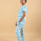 Trendy Summer Tie-Dye Joggers Set for Girls Kids (Tropical Blue) - Tweeny Mini