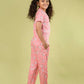 Summer Floral Girls Night Suit for Kids (Peach) - Tweeny Mini