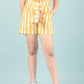 Pure Cotton Shorts For Girls Kids (Yellow) - Tweeny Mini
