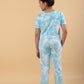 Trendy Summer Tie-Dye Joggers Set for Girls Kids (Tropical Blue) - Tweeny Mini