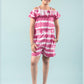 Summer Tie Dye Girls Kids Romper Dress (Pink) - Tweeny Mini