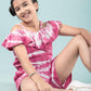 Summer Tie Dye Girls Kids Romper Dress (Pink) - Tweeny Mini