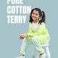 Premium Terry Cotton Tie Dye Girls Kids Winter Joggers Set (Citrus Green) - Tweeny Mini