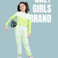 Premium Terry Cotton Tie Dye Girls Kids Winter Joggers Set (Citrus Green) - Tweeny Mini