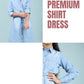 Long Sleeves Denim Shirt Dress for Girls Kids (Light Blue) - Tweeny Mini