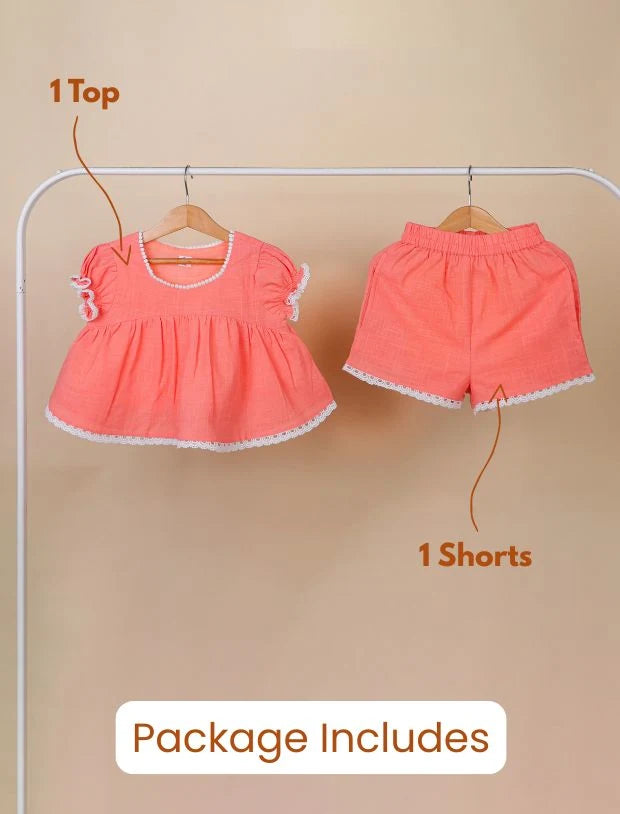 Girls Kids Pure Cotton Summer Loungewear set