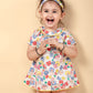 Floral New Born Baby Dress for Girls Kids with Headband (Multi) - Tweeny Mini