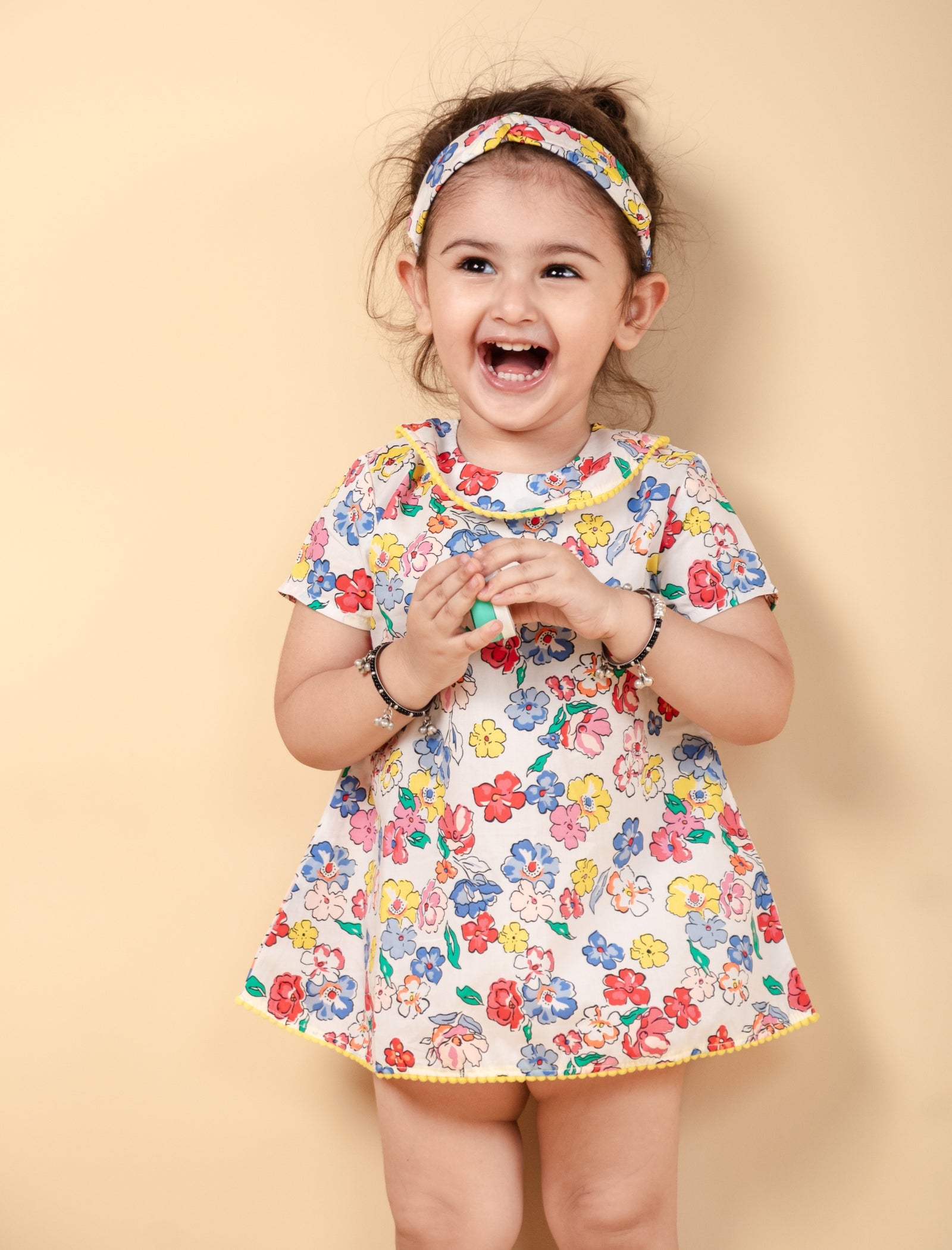 Floral New Born Baby Dress for Girls Kids with Headband (Multi) - Tweeny Mini