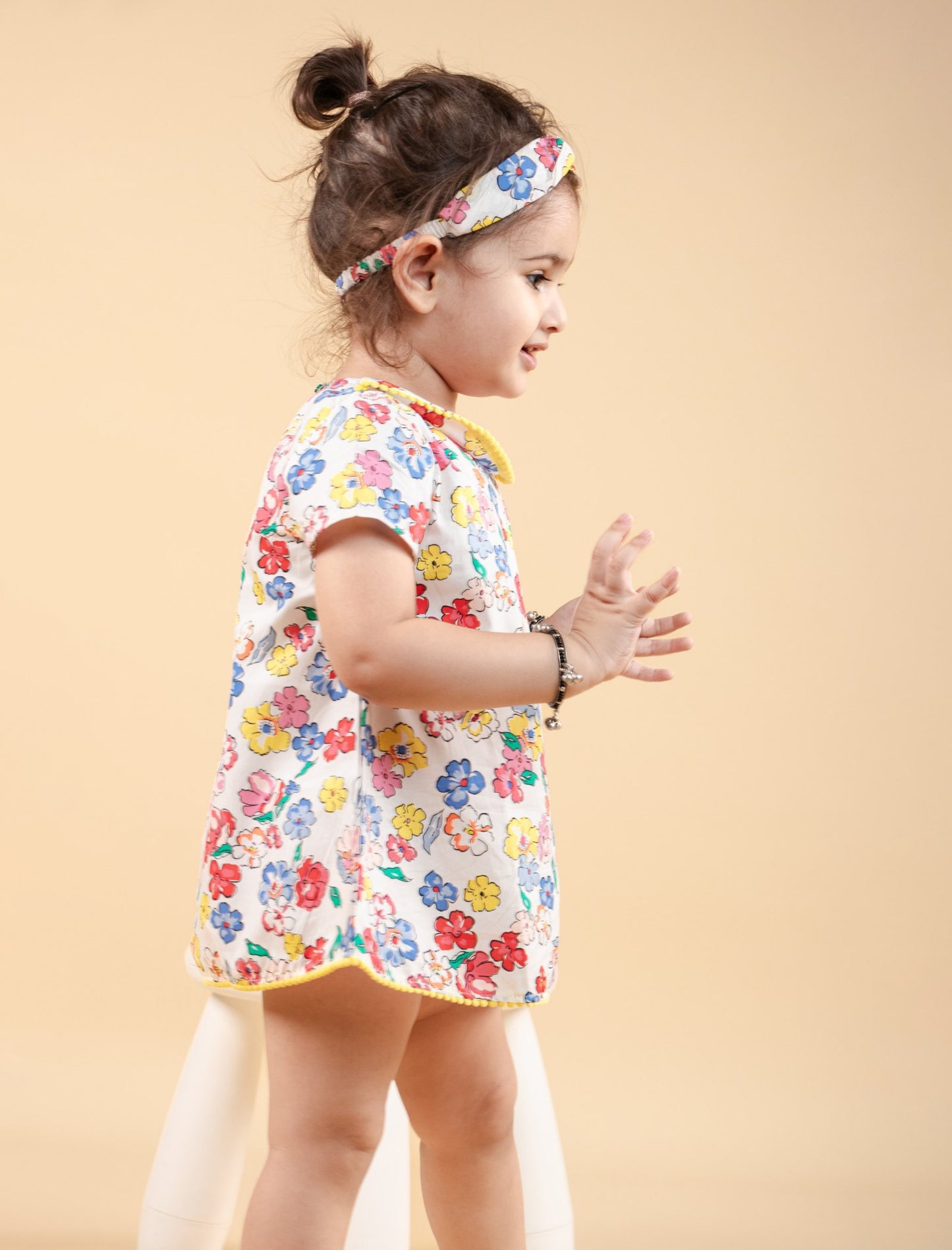 Floral New Born Baby Dress for Girls Kids with Headband (Multi) - Tweeny Mini