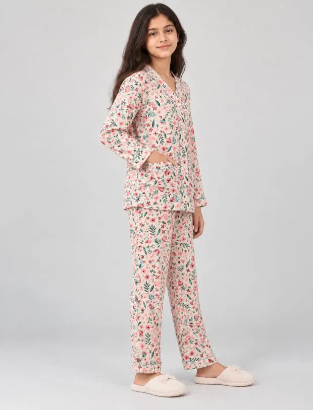 nightwearbeigefloral-Tweeny Mini