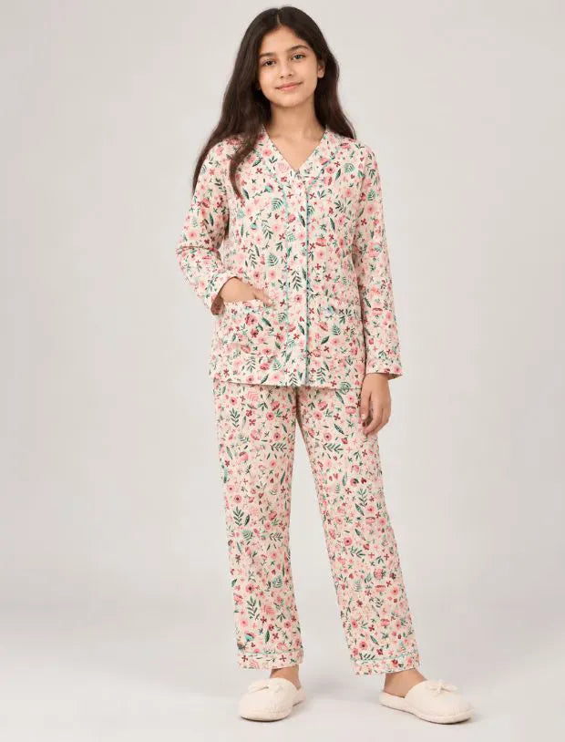 nightwearbeigefloral-Tweeny Mini