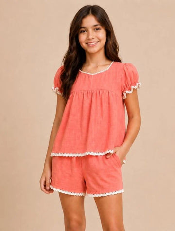 Girls Kids Pure Cotton Summer Loungewear set