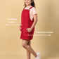 Classic Corduroy Pinafore Dress for Girls Kids (Red) - Tweeny Mini