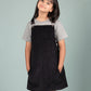 Classic Corduroy Pinafore Dress for Girls (Black) - Tweeny Mini