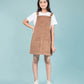 Girls Kids Classic Corduroy Pinafore Dress (Beige) - Tweeny Mini