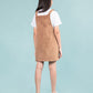 Girls Kids Classic Corduroy Pinafore Dress (Beige) - Tweeny Mini