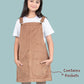 Girls Kids Classic Corduroy Pinafore Dress (Beige) - Tweeny Mini