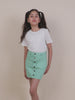 Mint Green denim skirt-Tweeny Mini

