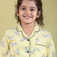 Tiger Cub Printed Nightwear For Girls Kids (Yellow) - Tweeny Mini