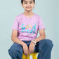 Summer Printed Graphic Tees for Girls Kids (Lavender) - Tweeny Mini