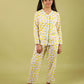Lemon Printed Pure Cotton Girls Nightsuit (Lemon Yellow) - Tweeny Mini