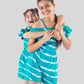 Pure Cotton Tie Dye Romper Dress For Girls (Green) - Tweeny Mini
