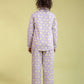 Little Sheep Printed Nightsuit for Girls Kids (Full Sleeves, Lavender) - Tweeny Mini