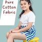 Pure Cotton Summer Shorts For Kids Girls (Blue) - Tweeny Mini