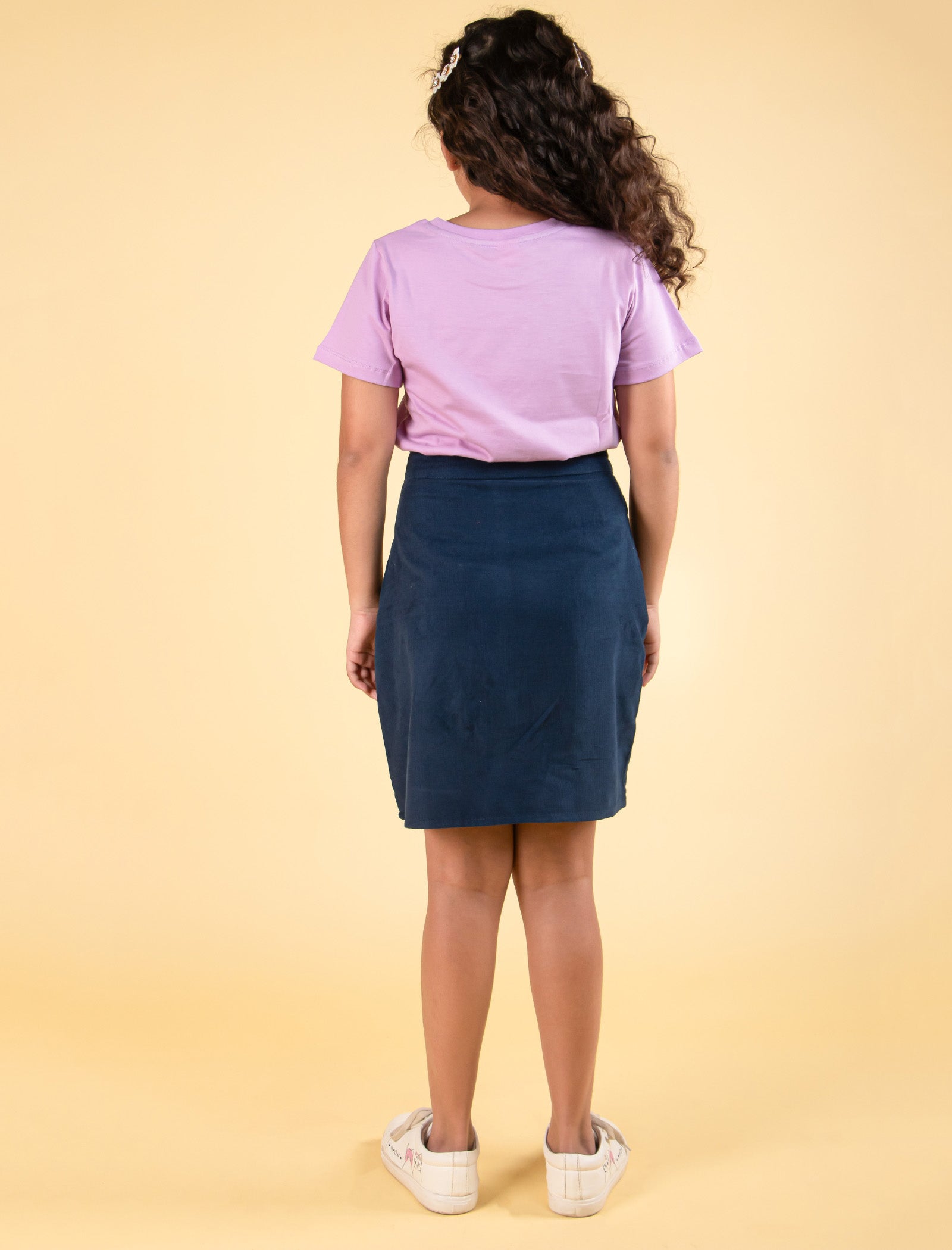 Premium Corduroy Skirt for Kids Girls (Blue) - Tweeny Mini