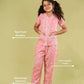Summer Floral Girls Night Suit for Kids (Peach) - Tweeny Mini