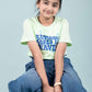 Summer Printed Graphic Tees for Girls Kids (Lime Green) - Tweeny Mini