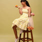Premium Cotton Lemon Printed Summer Dress Kids Girls with Scrunchies (Yellow) - Tweeny Mini