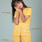 Floral Night Dress for Girls Kids with Shorts Set (Yellow) - Tweeny Mini